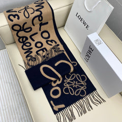 LOEWE 25S SCARF 180 IN CASHMERE WOOL 742052