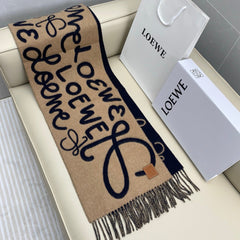 LOEWE 25S SCARF 180 IN CASHMERE WOOL 742052
