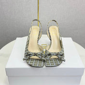DIOR 26S HIGH-HEEL BACK-STRAP SHOES IN MULTICOLOR FABRIC