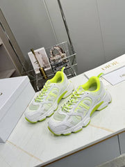 CD CHORONO SNEAKER IN WHITE AND LIGHT GREEN MESH