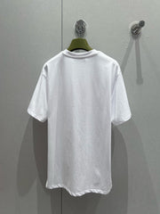 Gucci 25 Print Short Sleeve T-shirt Pink White Cotton