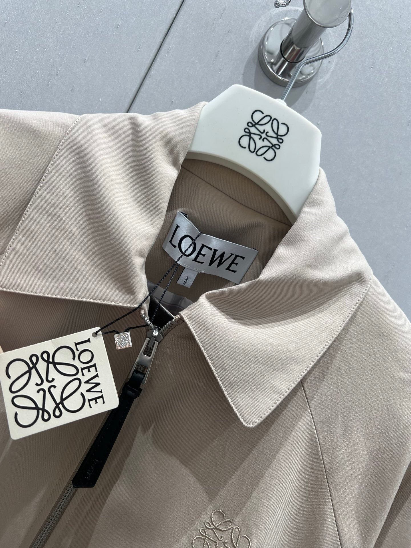Loewe 25 Jacket Beige Cotton