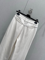 CC 25 Straight Jeans White Cotton