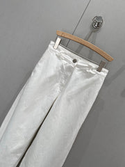 CC 25 Logo Jeans White Cotton