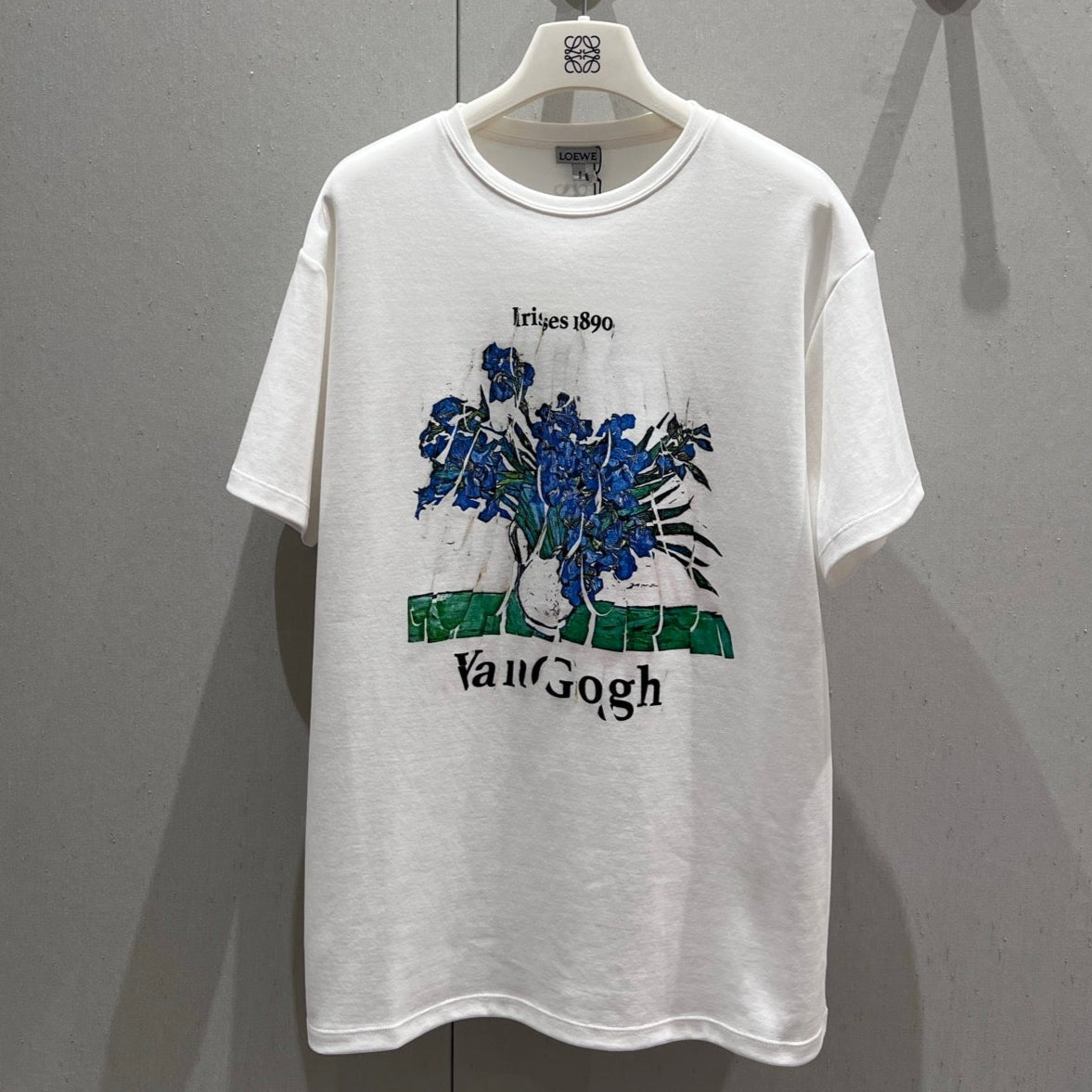 Loewe 25 Short Sleeved T-shirt White Blue Cotton 215597