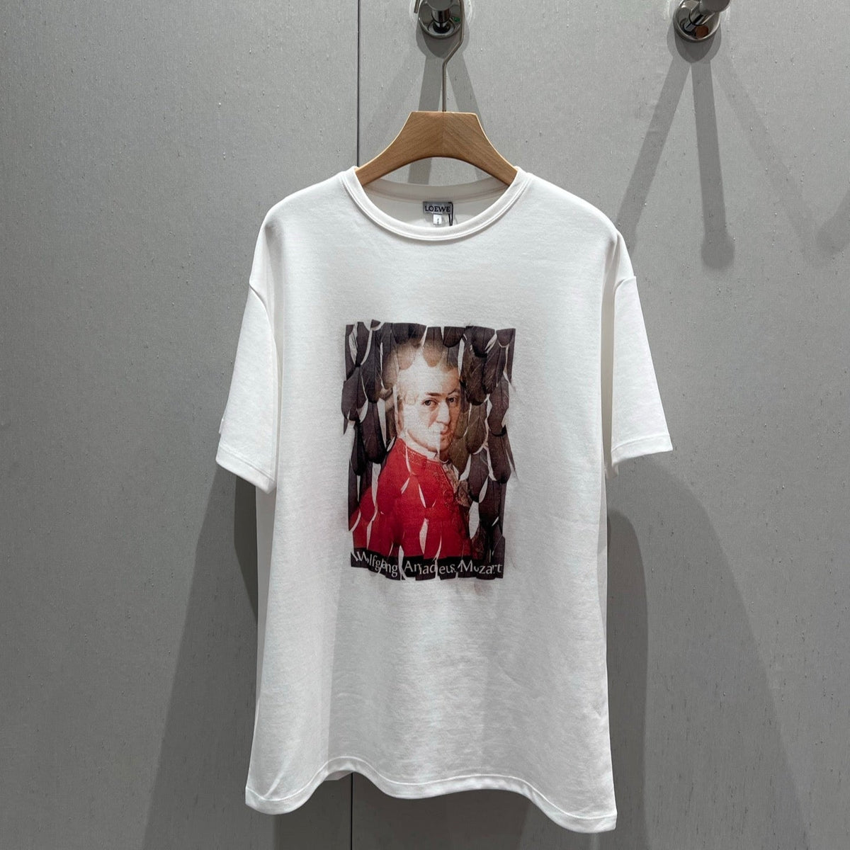 Loewe 25 Printed Round Neck Short Sleeve T-shirt White Cotton 215607