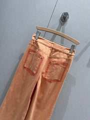 CC 25 Straight Jeans Orange Cotton
