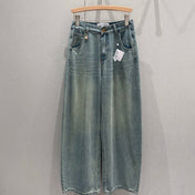 Loewe 25 Colorful Embroidered Scimitar Jeans Blue Cotton 217978