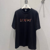 Loewe 25 Embroidered Short-sleeved T-shirt Black Cotton 221445