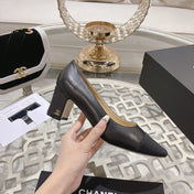 cc pump 6.5 black lambskin
