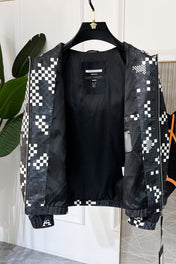 LV HOODED JACKET BLACK AND WHITE DAMIER 239118