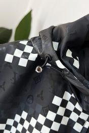 LV HOODED JACKET BLACK AND WHITE DAMIER 239118