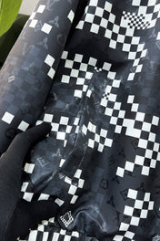 LV HOODED JACKET BLACK AND WHITE DAMIER 239118
