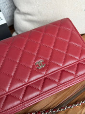 CC WOC ENTRUPY 19 BAG IN CHERRY RED CALFSKIN