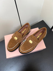 PENNY LOAFERS IN TAWNY BROWN SUEDE