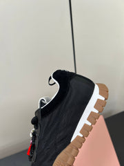TYRE SNEAKERS IN BLACK TECHNICAL FABRIC AND SUEDE WITH STICKER
