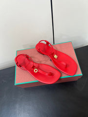 LP MINDIL SANDAL IN RED LAMBSKIN