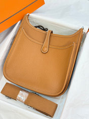 HM 26S EVELYNE BAG 23MM IN ORANGE BROWN GRAINED CALFSKIN