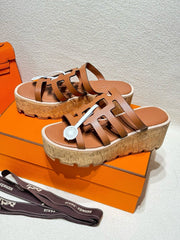 ISABELLA SANDAL CARAMEL CALFSKIN