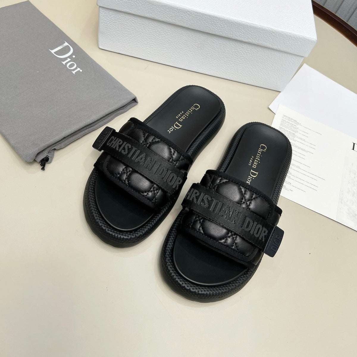 PLATFORM SLIDES 25S 50MM IN BLACK CALFSKIN AND ELECTRIC FABRIC