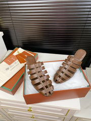 LP KAEDE SANDALS CHOCOLATE CALFSKIN