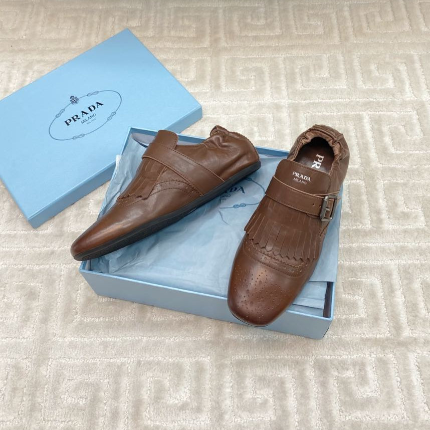 TASSEL LOAFERS IN RUSSET BROWN LAMBSKIN