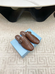 TASSEL MULES IN RUSSET BROWN LAMBSKIN