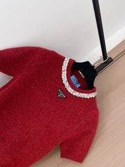 PRADA 25S SHORT-SLEEVE KNIT TOP 393