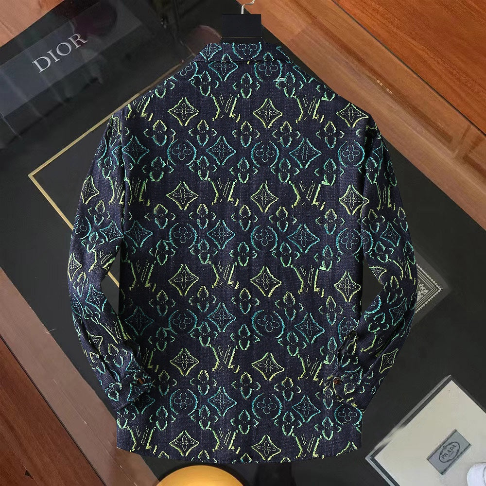 LV SHIRT IN NAVY BLUE MONOGRAM DENIM 239035