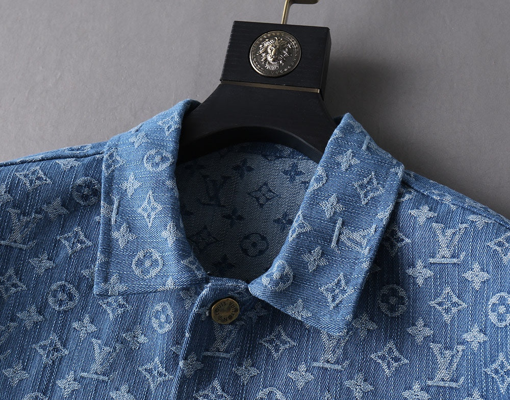 LV DENIM SHIRT JACKET BLUE MONOGRAM 238991