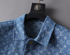 LV DENIM SHIRT JACKET BLUE MONOGRAM 238991