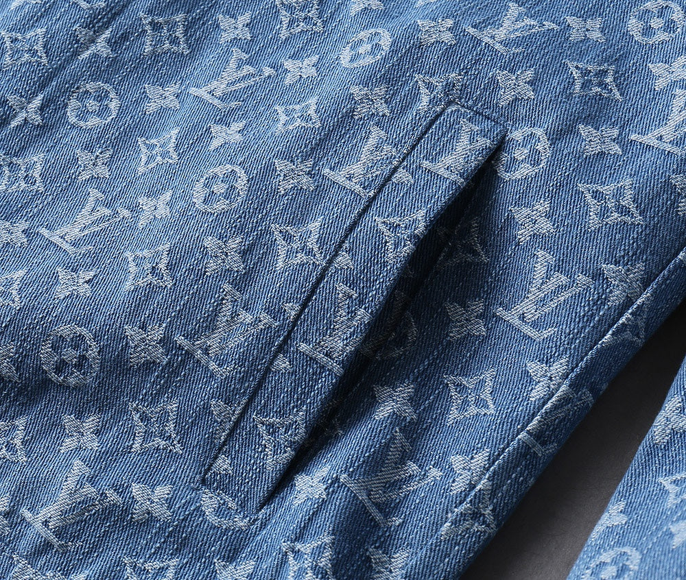 LV DENIM SHIRT JACKET BLUE MONOGRAM 238991