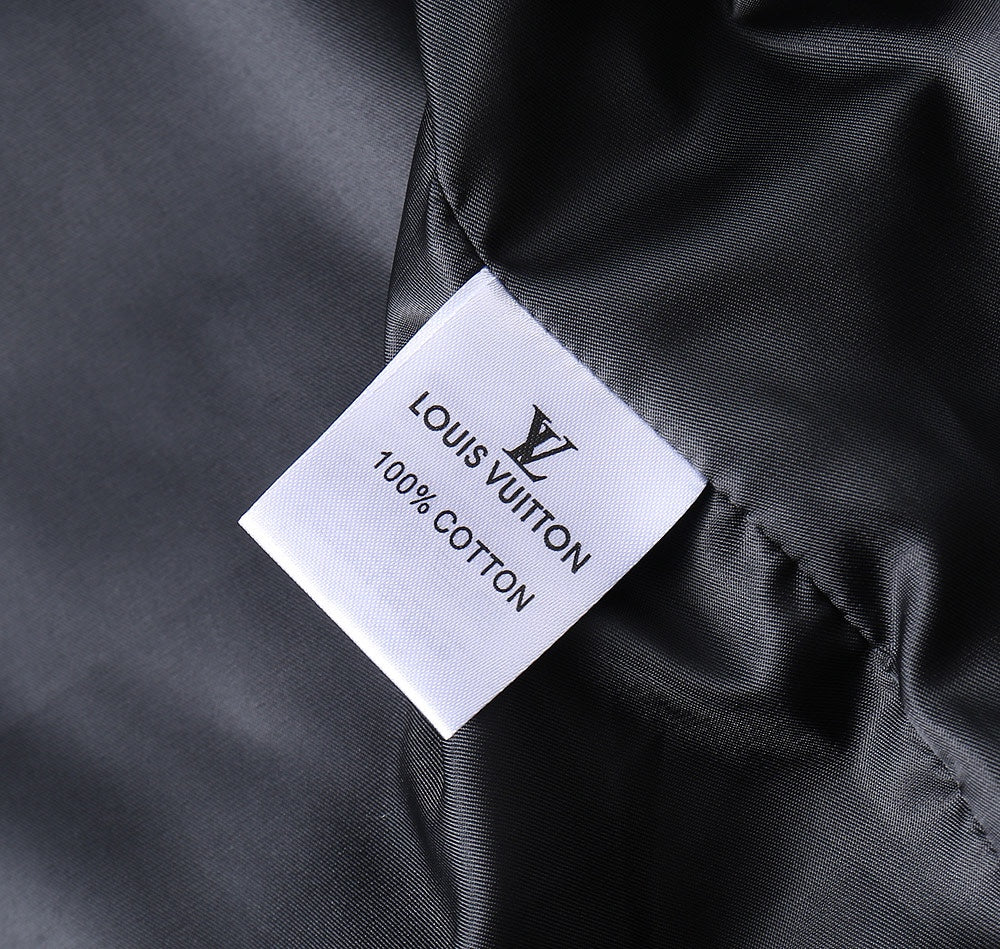 LV HOODED JACKET NAVY BLUE MONOGRAM AND BLACK 239169