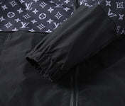 LV HOODED JACKET NAVY BLUE MONOGRAM AND BLACK 239169