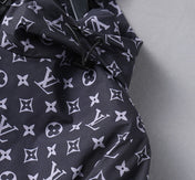 LV HOODED JACKET NAVY BLUE MONOGRAM AND BLACK 239169