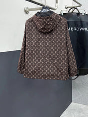 LV DOUBLE-SIDED JACKET BLACK AND BROWN 239023