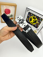 LV 25S BELT 35 MM IN BLACK CALFSKIN 593218