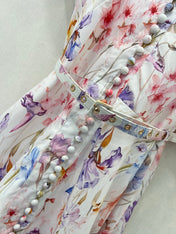 ZIMMER PLEATED DRESS WITH STAND COLLAR 269299