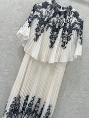 ZIMMER LACE OVERLAY DRESS WITH SMALL STAND COLLAR 269305