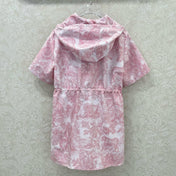 DIOR HOODED HALF-ZIP PRINTED DRESS 275178
