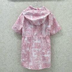 DIOR HOODED HALF-ZIP PRINTED DRESS 275178