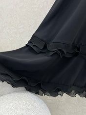 DIOR SLEEVELESS DRESS WITH RUFFLED SHOULDERS AND HEM 269143