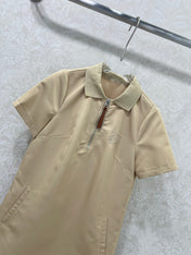 LOEWE SHORT-SLEEVE SHIFT DRESS WITH SIDE POCKETS