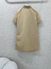 LOEWE SHORT-SLEEVE SHIFT DRESS WITH SIDE POCKETS