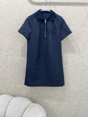 LOEWE SHORT-SLEEVE SHIFT DRESS WITH SIDE POCKETS 269160