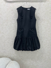 DIOR BLACK SLEEVELESS DRESS 269198