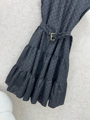 LV BLACK SLEEVELESS DRESS WITH BELT 269226
