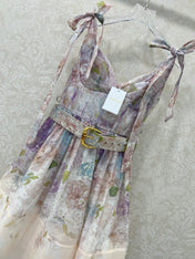 ZIMMERMANN SHORT DOPAMINE HERRINGBONE DRESS 269370