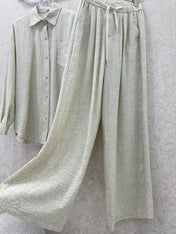 CHANEL SHIRT AND WIDE-LEG TROUSERS SET STYLE 33