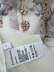 ZIMMERMANN LONG DRESS WITH A STAND COLLAR 275112